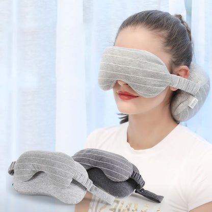 Car Neck Pillow U-Shaped Pillow with Eye Mask