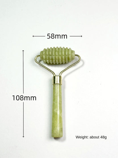 Natural Jingluo Jade Beauty Roller Massager, Facial Rolling Beauty Device, Face Massage Stick